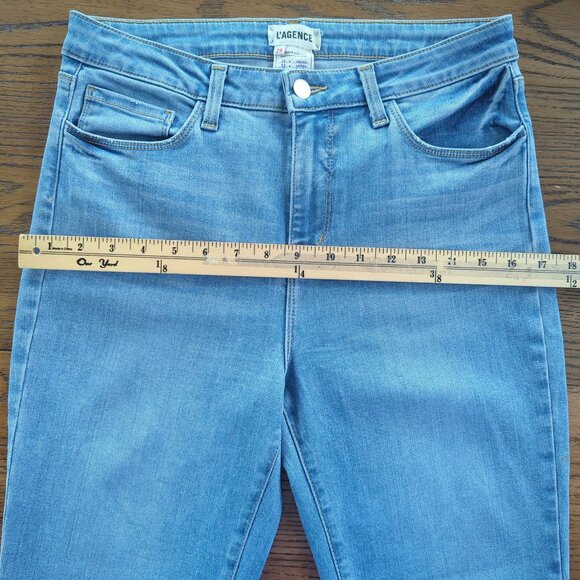 L'agence‎ women's Margot High Rise Cropped Skinny Light blue Jeans size 29 - Picture 11 of 13